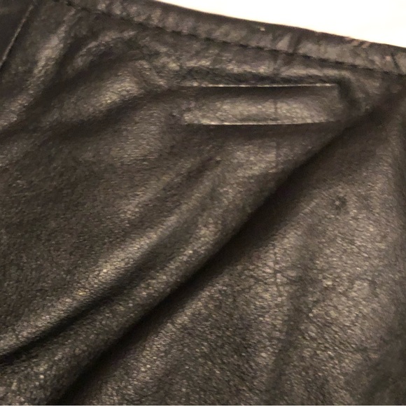 ROSENOIR - Women’s Black 100% Genuine Leather Black Short Skirt - Size 13/14 - Picture 8 of 12